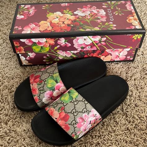 fur gucci replica fur slides|Gucci floral slides nordstrom.